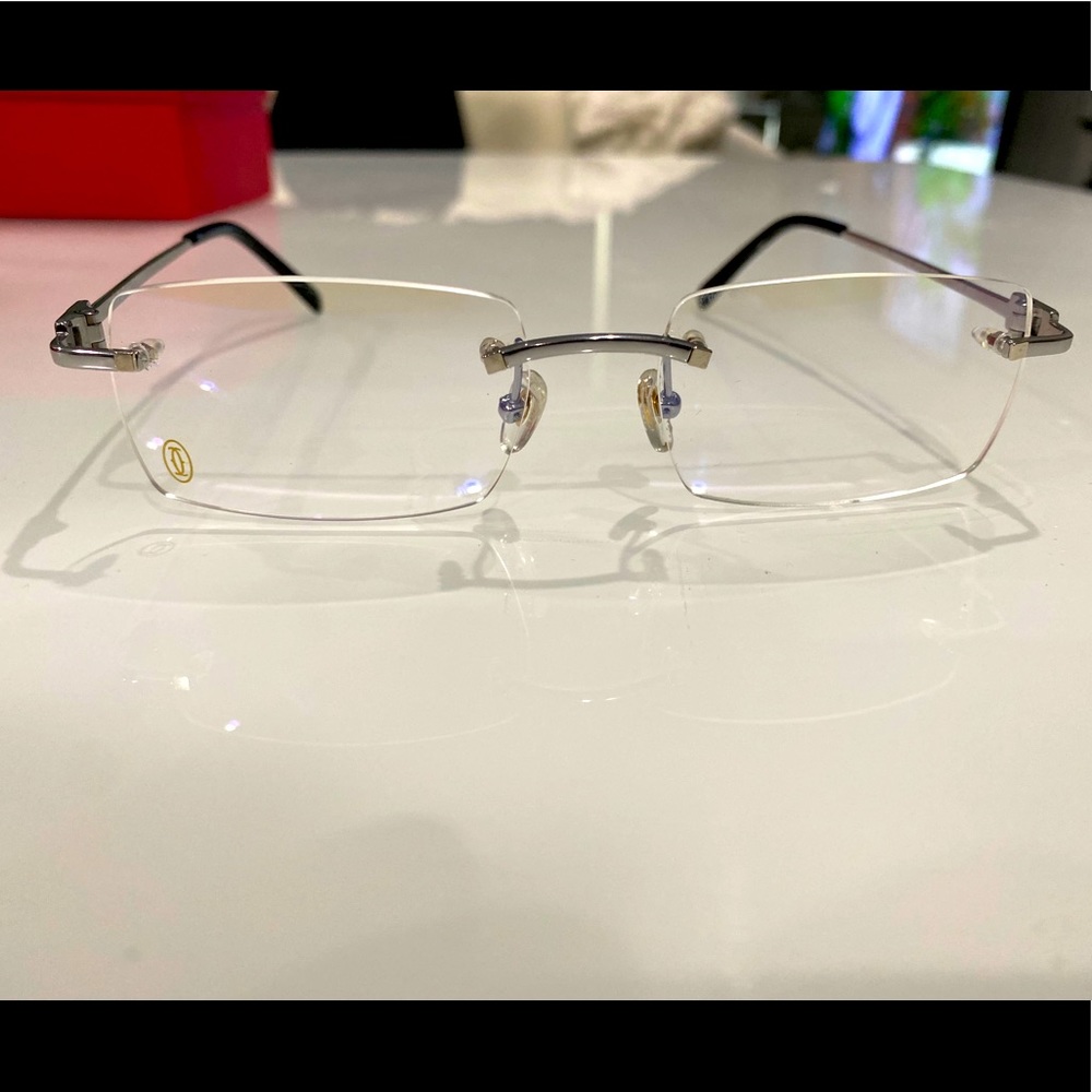 Cartier Rimless Glasses - Non-prescription lenses